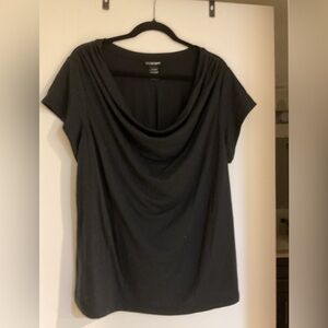 ☃️ Lane Bryant Black Drape Neck Top
